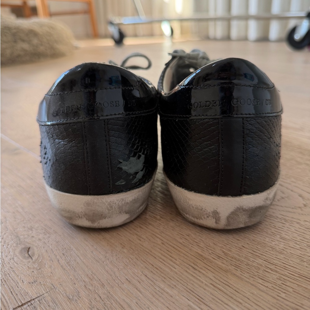 Golden Goose Black Python Superstar Sneakers - image 7